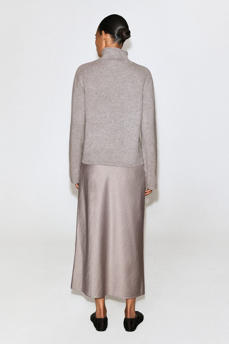 Cashmere Mock-Neck Sweater, Alternate, color, LIGHT GRAY MÉLANGE