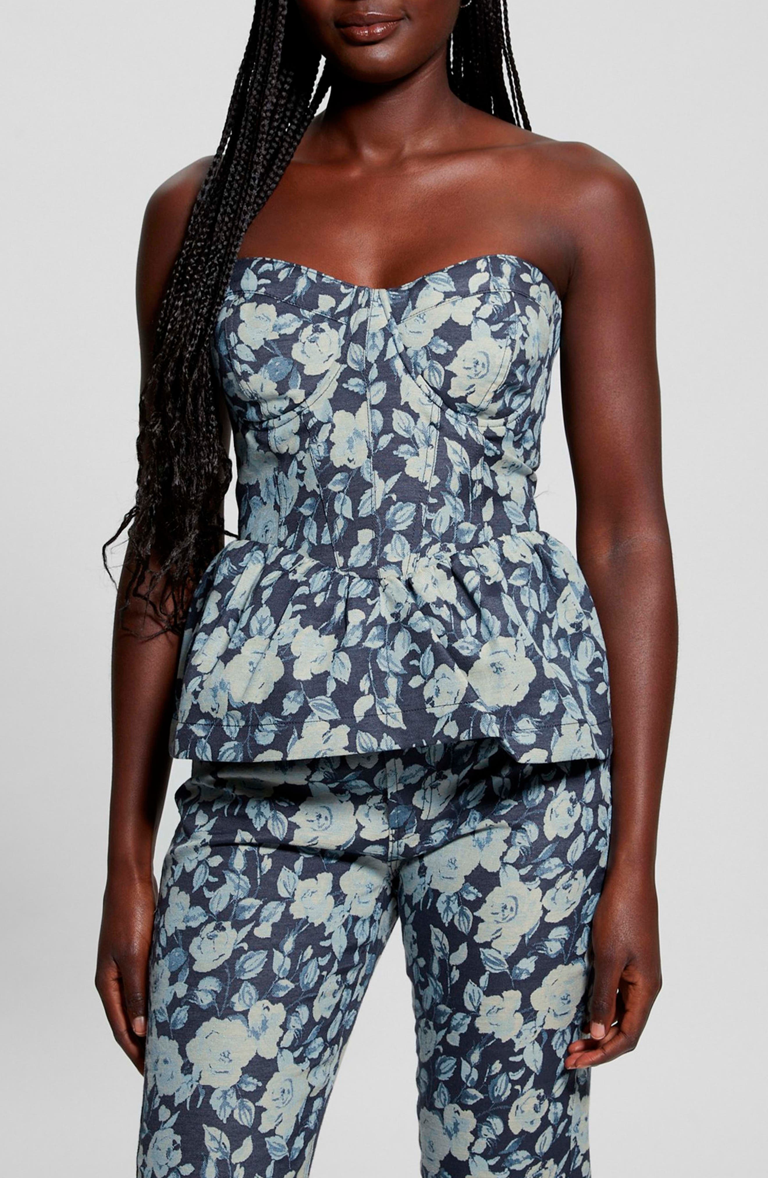 guess denim bustier