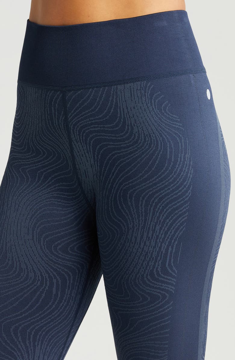 Zella Seamless Jacquard Base Layer Leggings, Alternate, color,