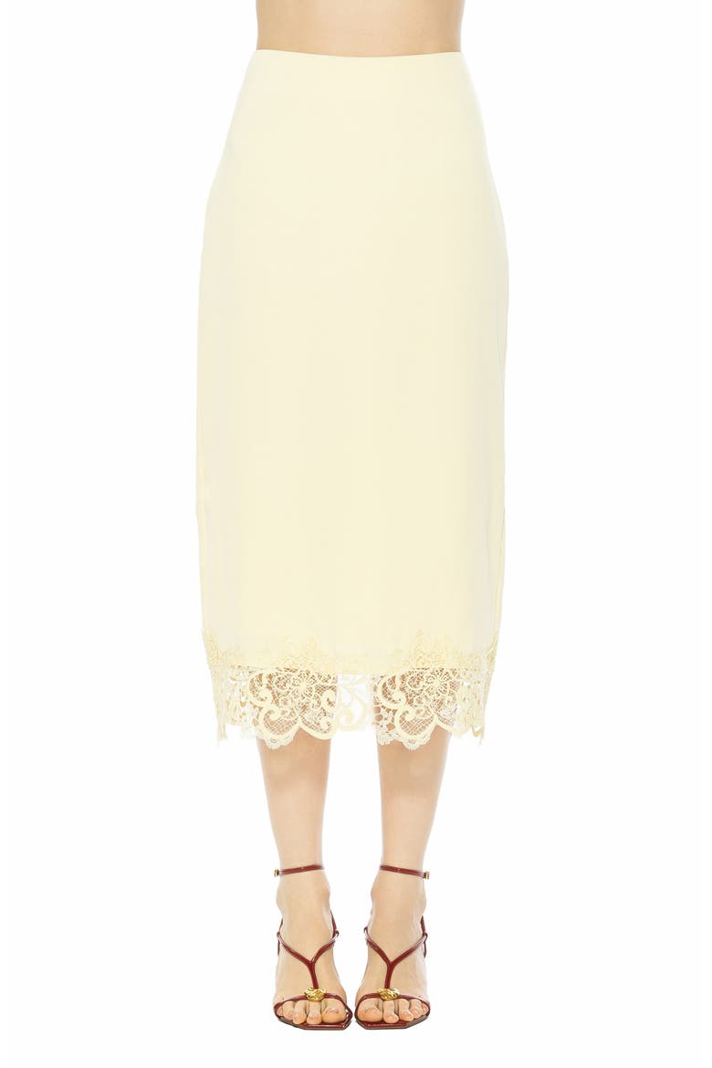Ashen Midi Skirt, Main, color, BUTTER YELLOW