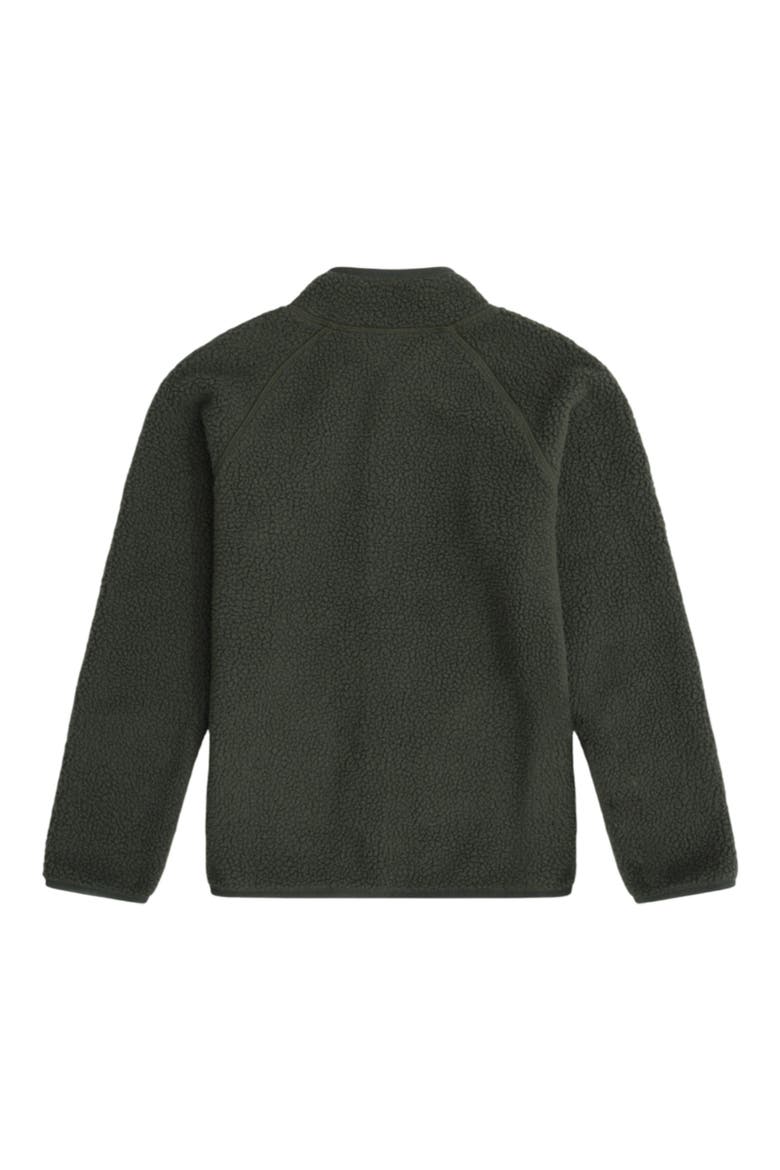 Childrens/Kids Borg Raglan Full Zip Fleece Jacket, Alternate, color, Dark Khaki