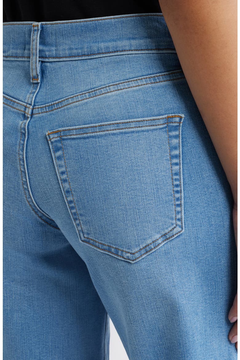 Low Rise Slim Palazzo Jeans, Alternate, color, HONEYMOON RAW FRAY