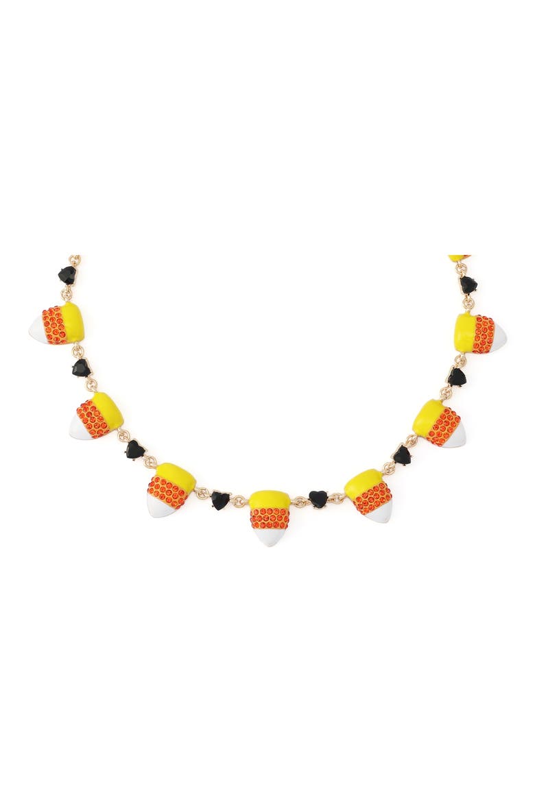 Candy Corn Frontal Necklace, Alternate, color, ORANGE
