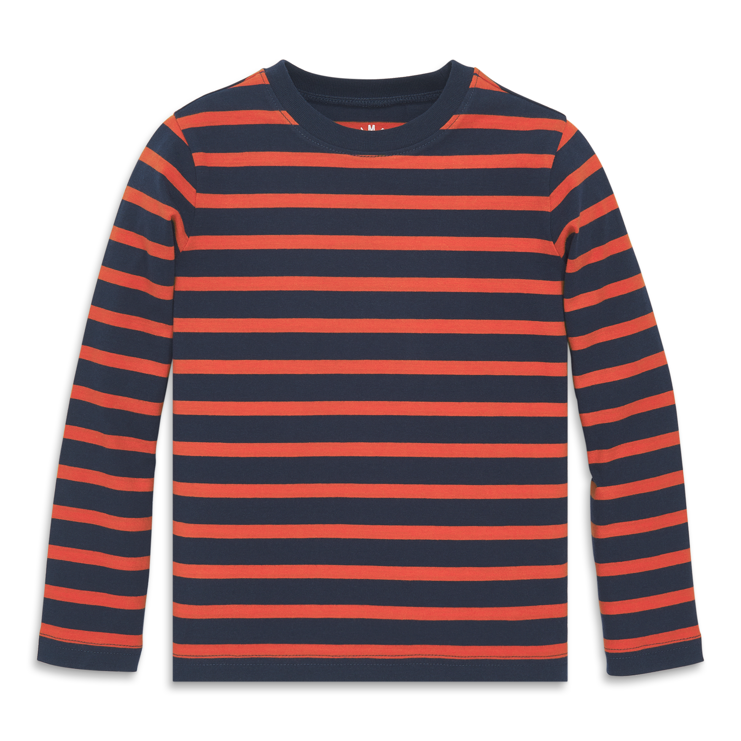 Navy Pumpkin Stripe