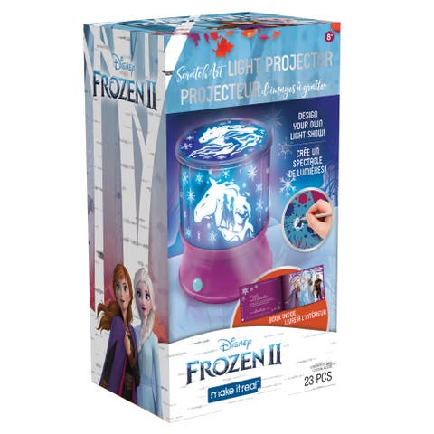 Make It Real Disney Frozen II Scratch Art Light Projector Kit