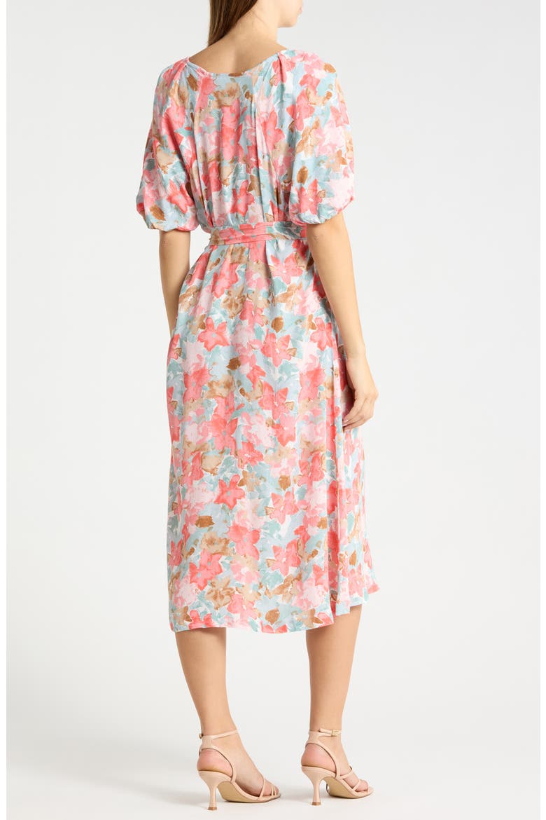 Floral Print Tie Waist Dress, Alternate, color, MULIT FLOWER AOP