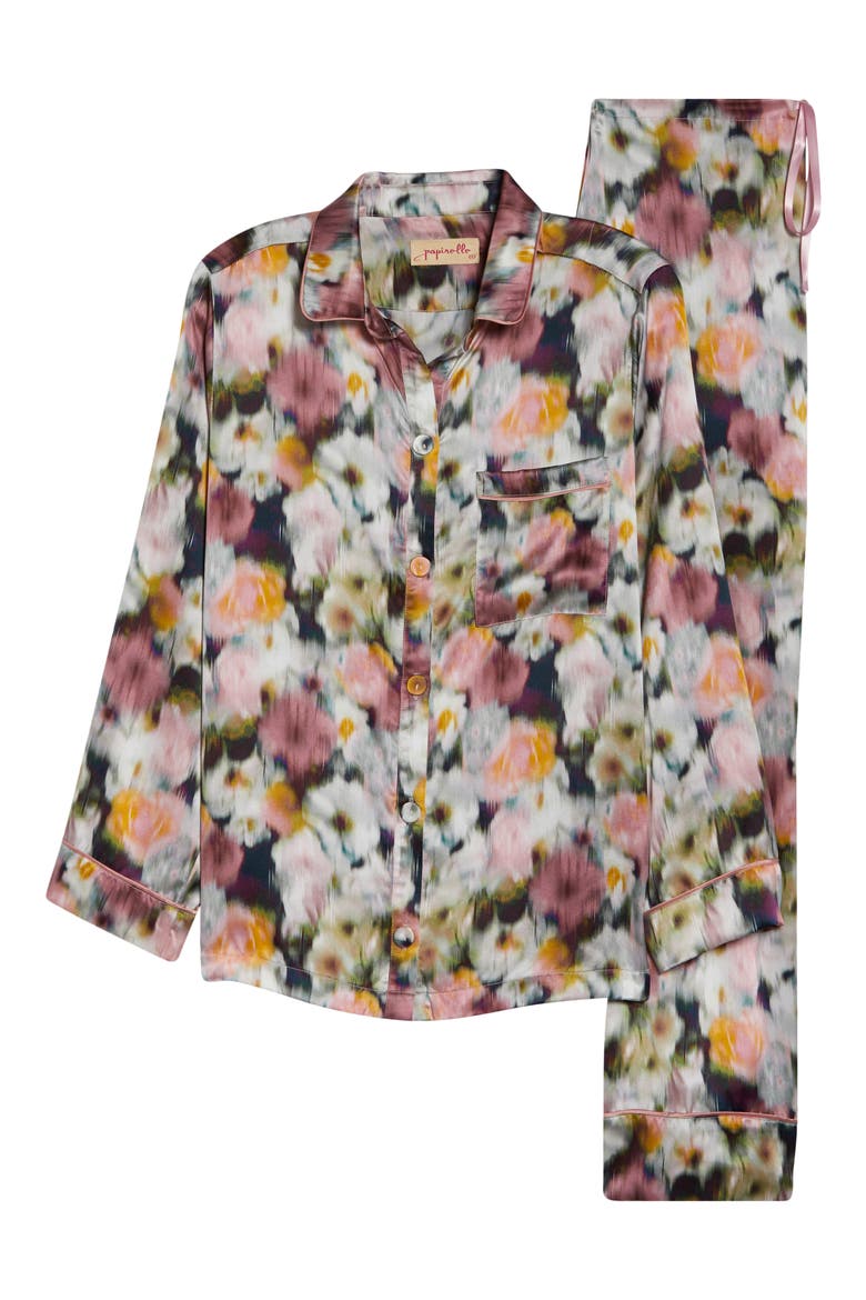 x Liberty of London Hazy Days Silk Pajamas, Alternate, color, MULTI
