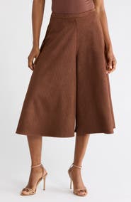 Ted Baker Textured Faux Suede Culottes