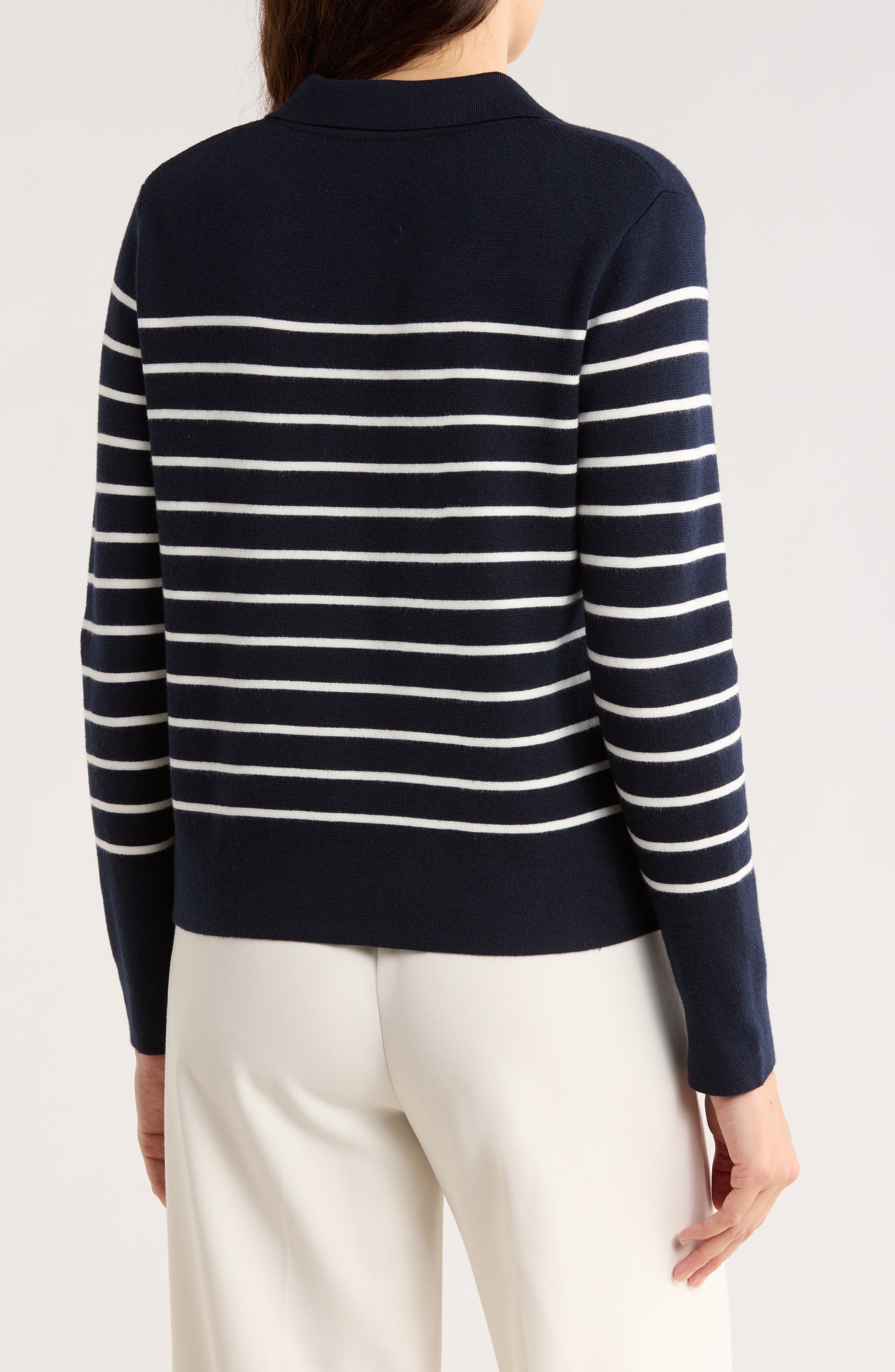 Milano Stripe Crop Sweater Jacket - image 4