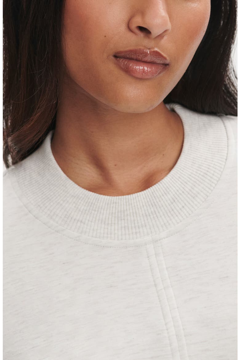 Philippe Crop Sweatshirt, Alternate, color, IVORY MARL