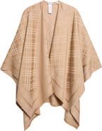 Burberry EKD & Check Jacquard Wool & Cashmere Cape