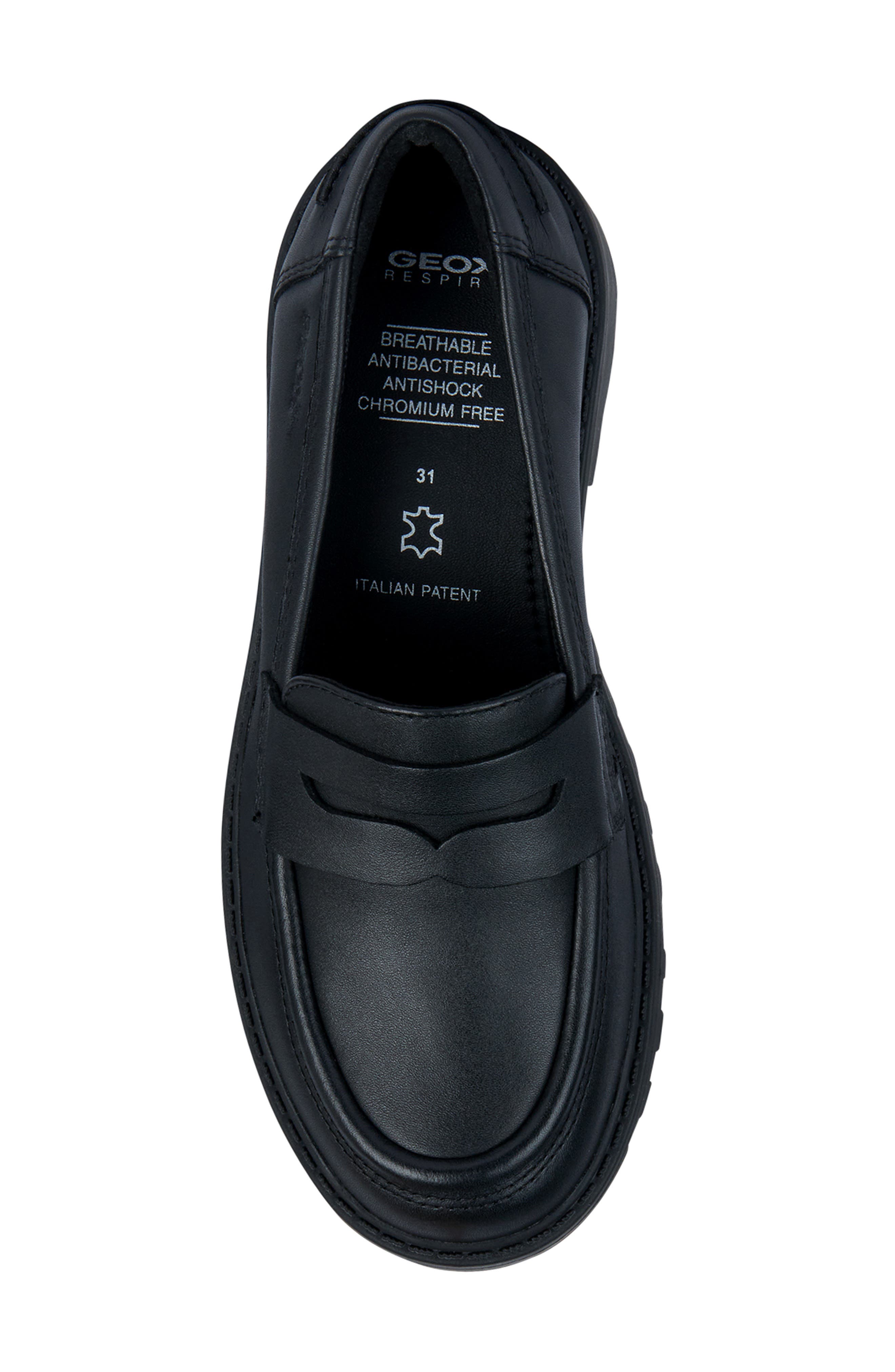 Geox Kids' Casey Penny Loafer, Alternate, color, Black