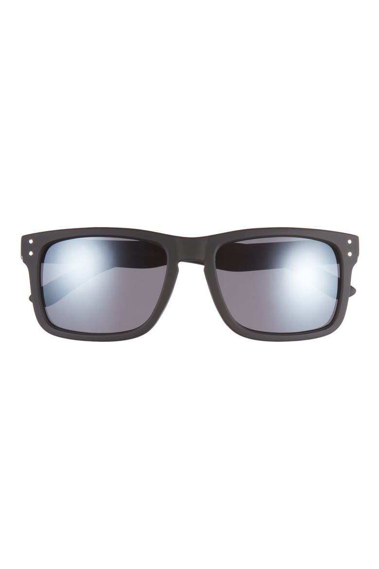 Modern Keyhole 55mm Polarized Sunglasses, Main, color, BLACK/SMOKE