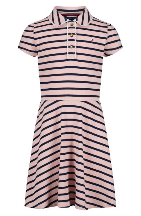 Kids' Breton Striped Polo Dress