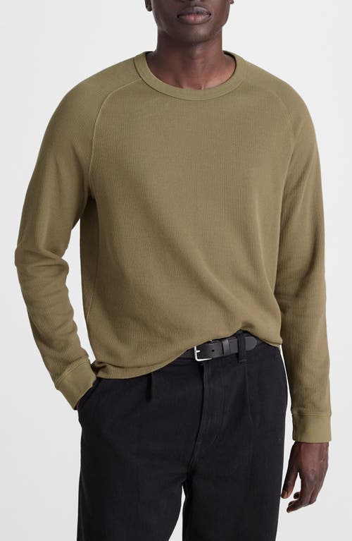Madewell Textured Long Sleeve T-shirt In Green