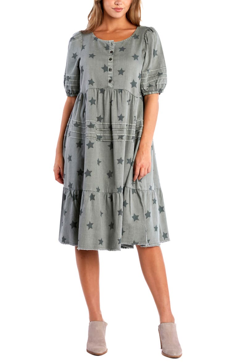 Betty A-Line Dress, Alternate, color, BIG ARMY STAR