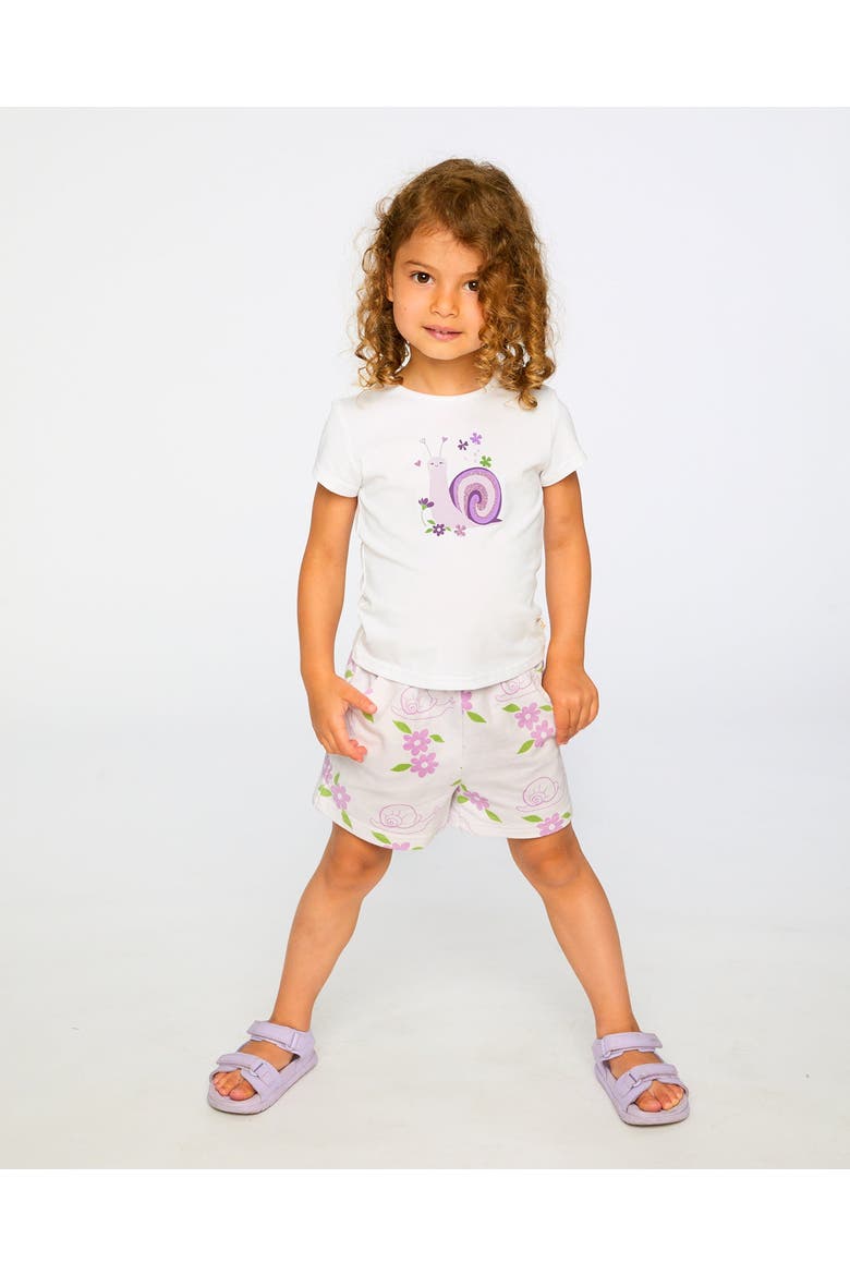 Organic Cotton Jersey Snail T-Shirt, Alternate, color, White