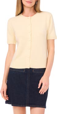 Vince Camuto Covered Button Cardigan