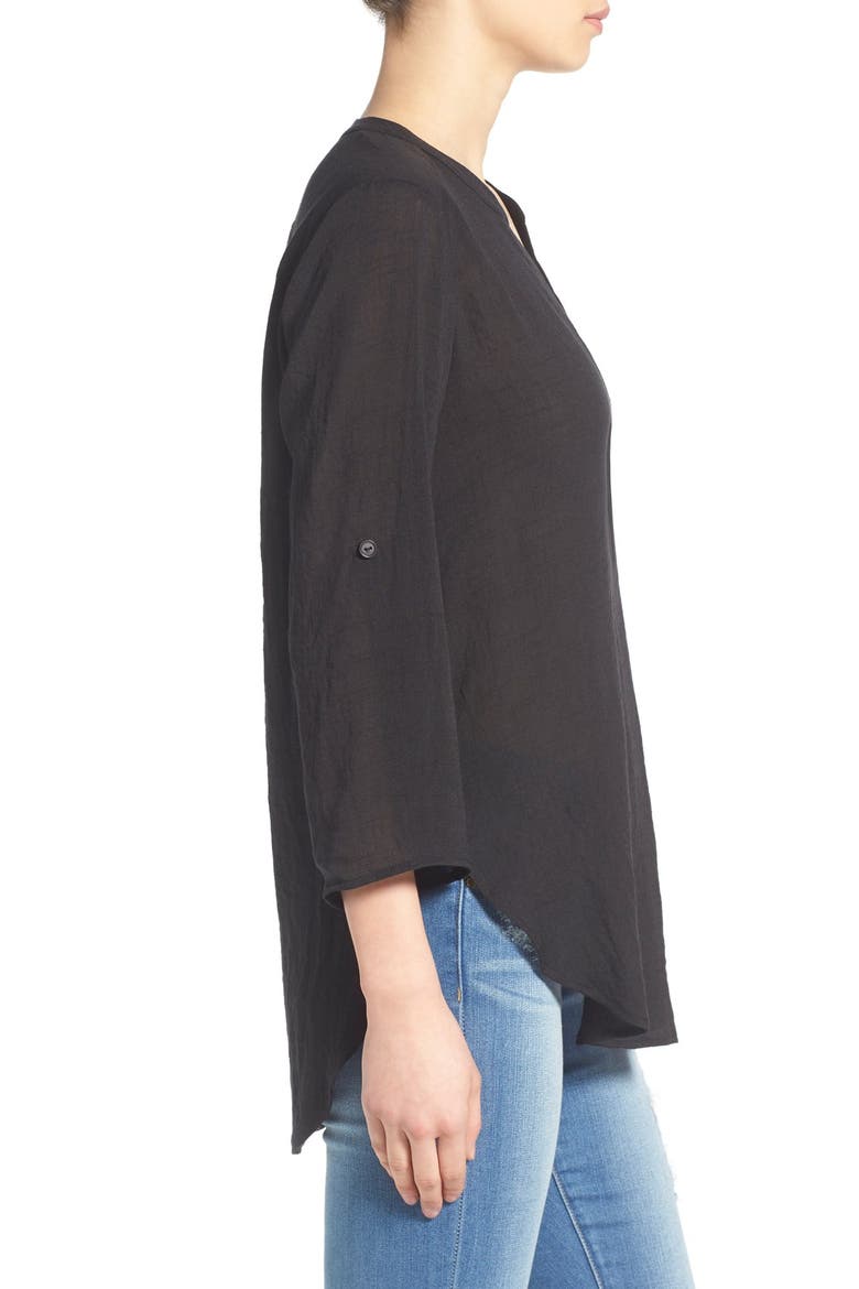 Woven Tunic, Alternate, color, JET BLACK
