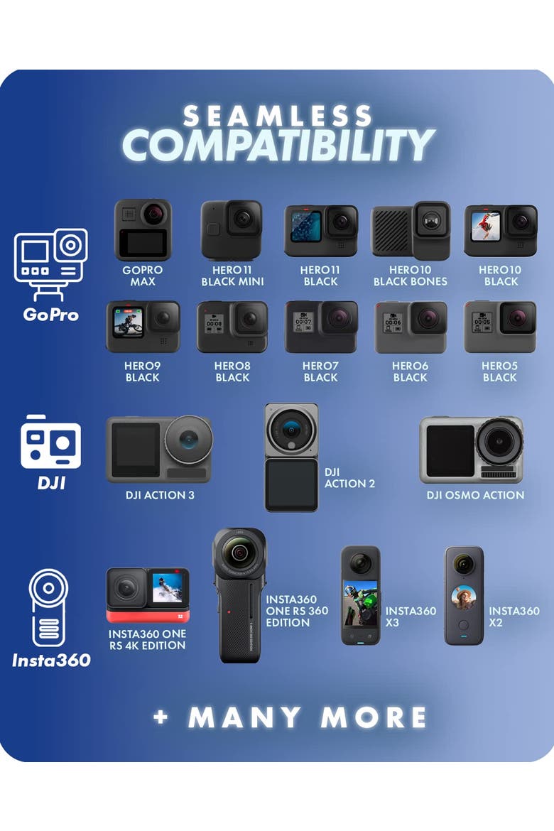 GB-U80 Underwater Diving Rig for GoPro Waterproof Action Cam (XL Version) - Teal, Alternate, color, Black