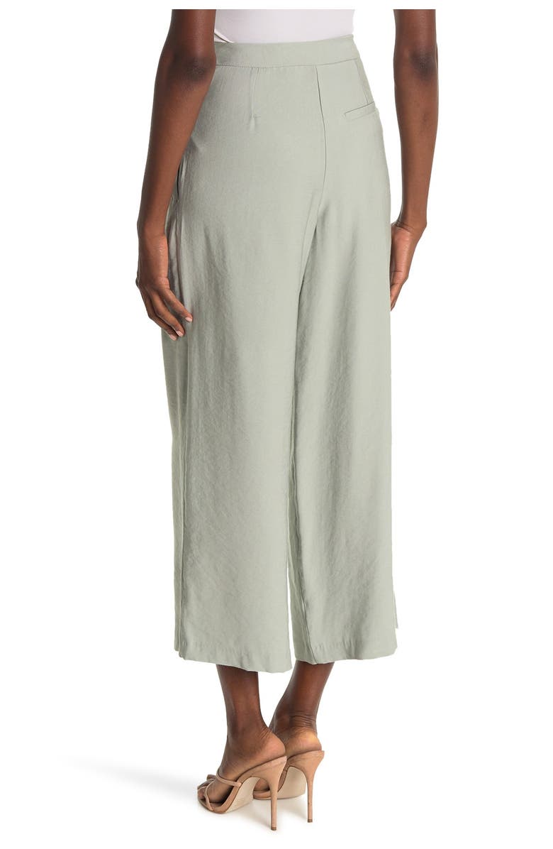 Topshop Sandy Pleated Wide Leg Crop Pants, Alternate, color,