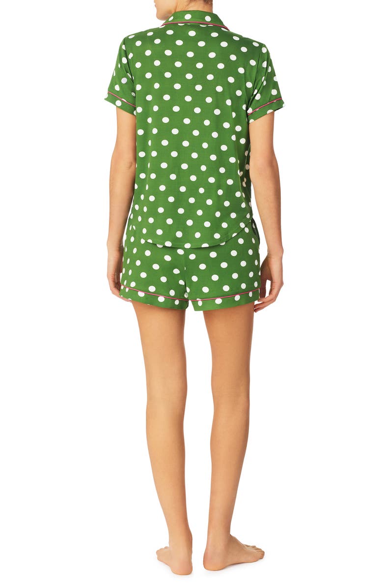 Kate Spade New York print short pajamas, Alternate, color, Grn Dot