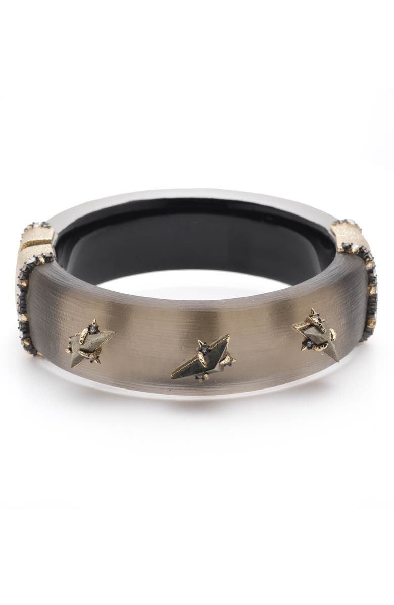 Alexis Bittar Brutalist Butterfly Triple Stone Studded Hinge Bangle, Main, color,