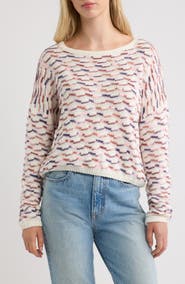 24Colours Wave Stitch Crop Pullover