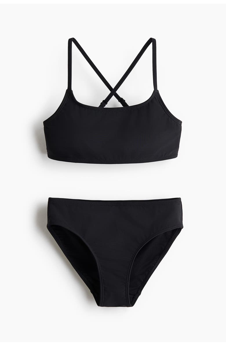 H&M Sports Bikini Set With Lycra<sup>®</sup> Xtra Life, Main, color, Black