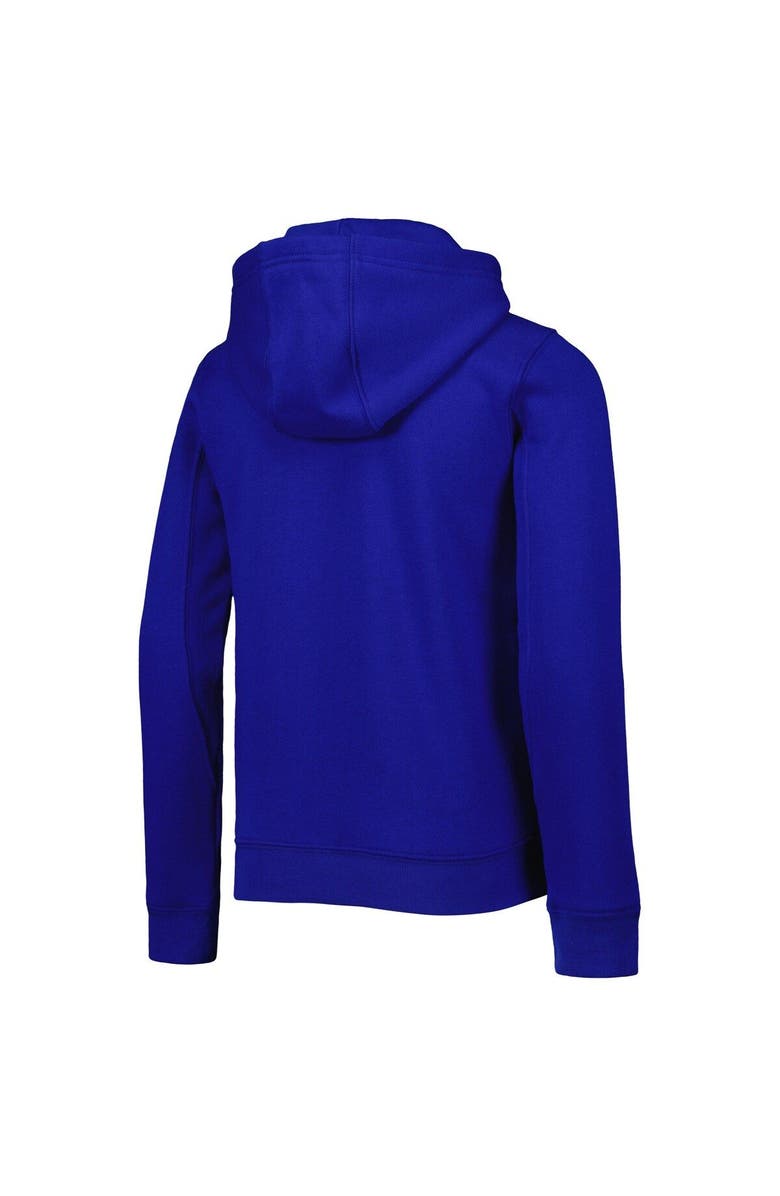 Outerstuff Youth Royal Kansas City Royals Wordmark Full-Zip Fleece Hoodie, Alternate, color,