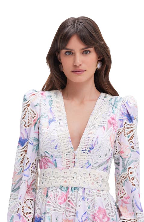 Amaryllis Embroidered Mini Dress