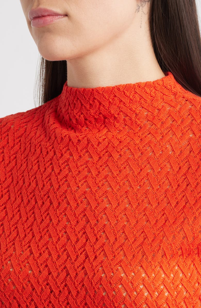rag & bone Tana Cap Sleeve Sweater, Alternate, color, Bright Orange