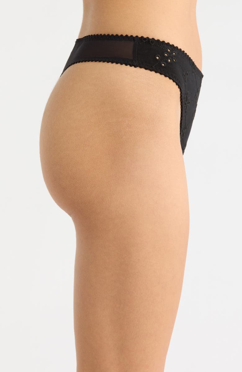 Free People Homegrown Thong, Alternate, color, Black