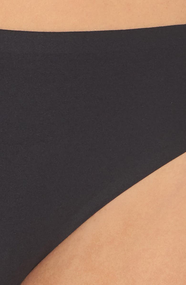 Chantelle Lingerie Soft Stretch Thong, Alternate, color, Black