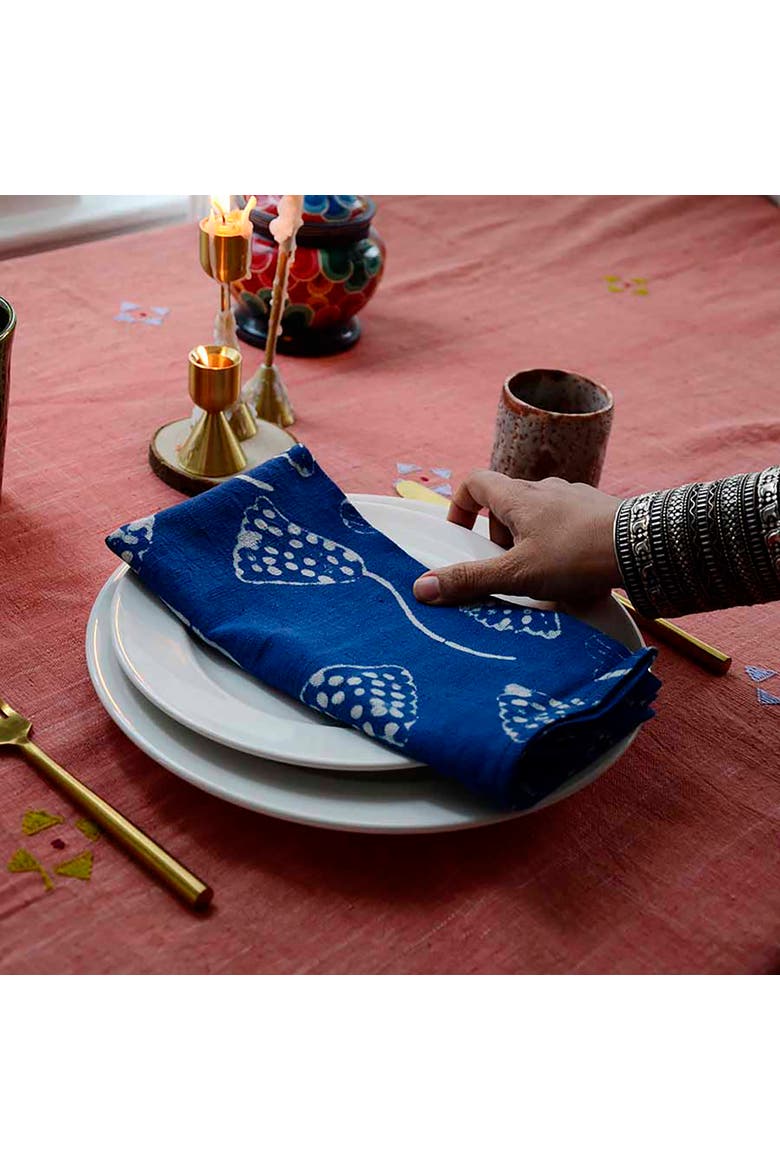 Sustainably Made Table Napkins, Alternate, color, Blue