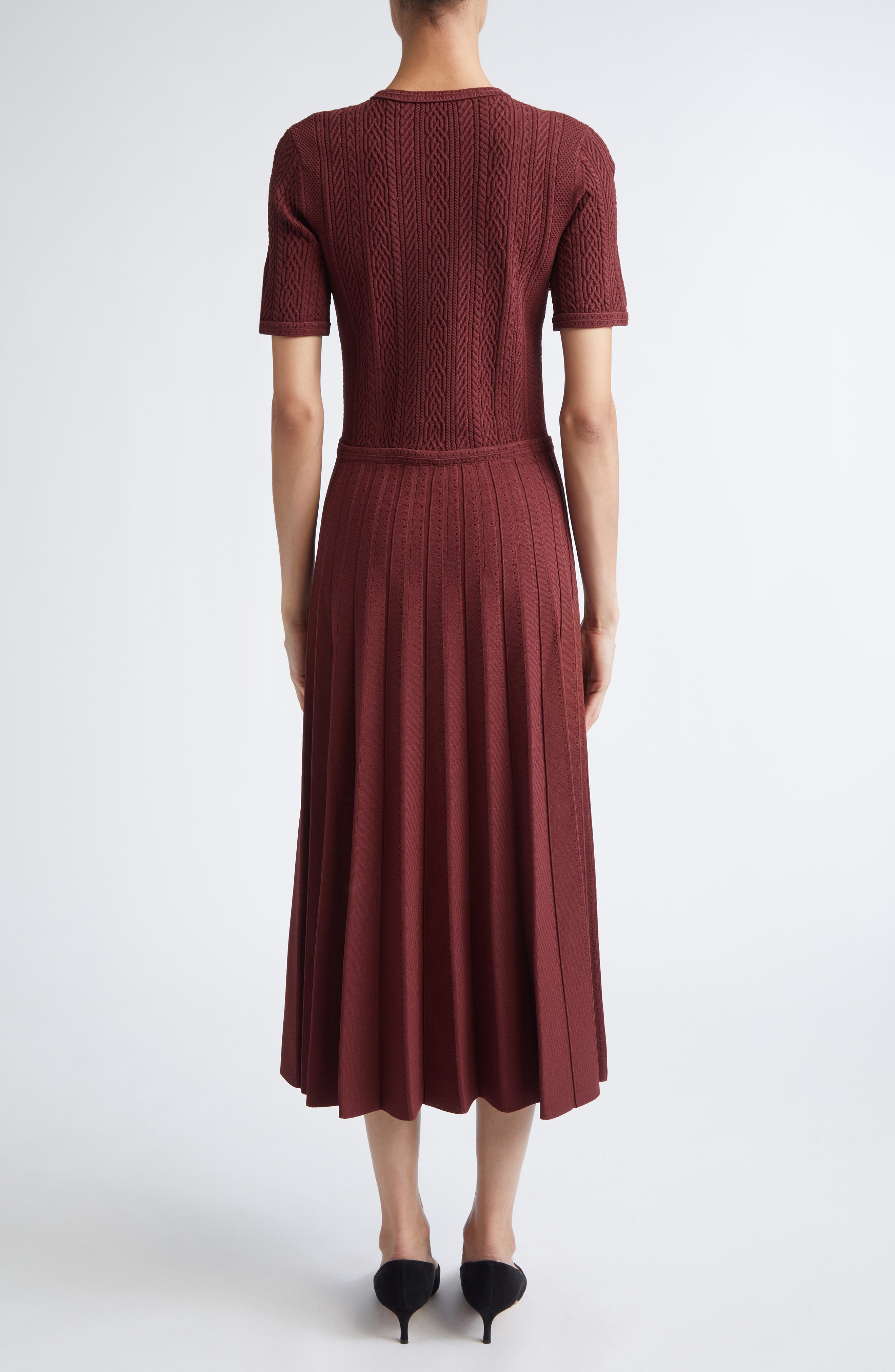 Cable Stitched Knit Midi Dress - image 2