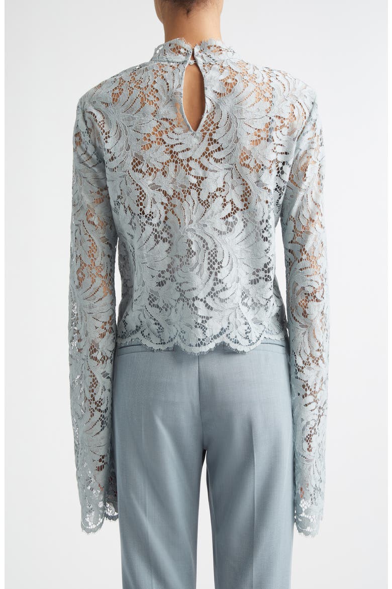 Margot Lace Mock Neck Top, Alternate, color, SLATE BLUE