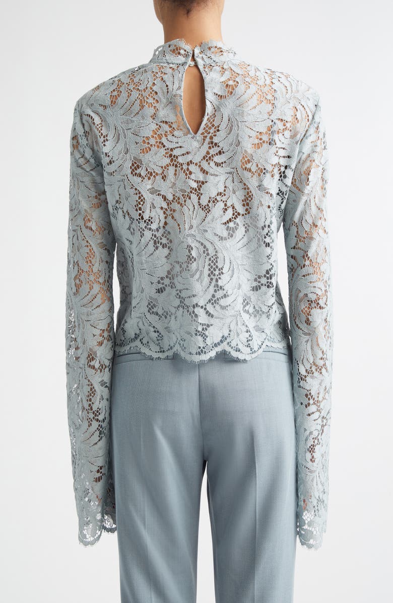 A.L.C. Margot Lace Mock Neck Top, Alternate, color, Slate Blue