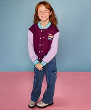 Lands' End Girls Varsity Bomber Jacket