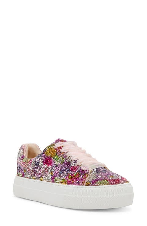 Sidny Crystal Pavé Platform Sneaker (Women)