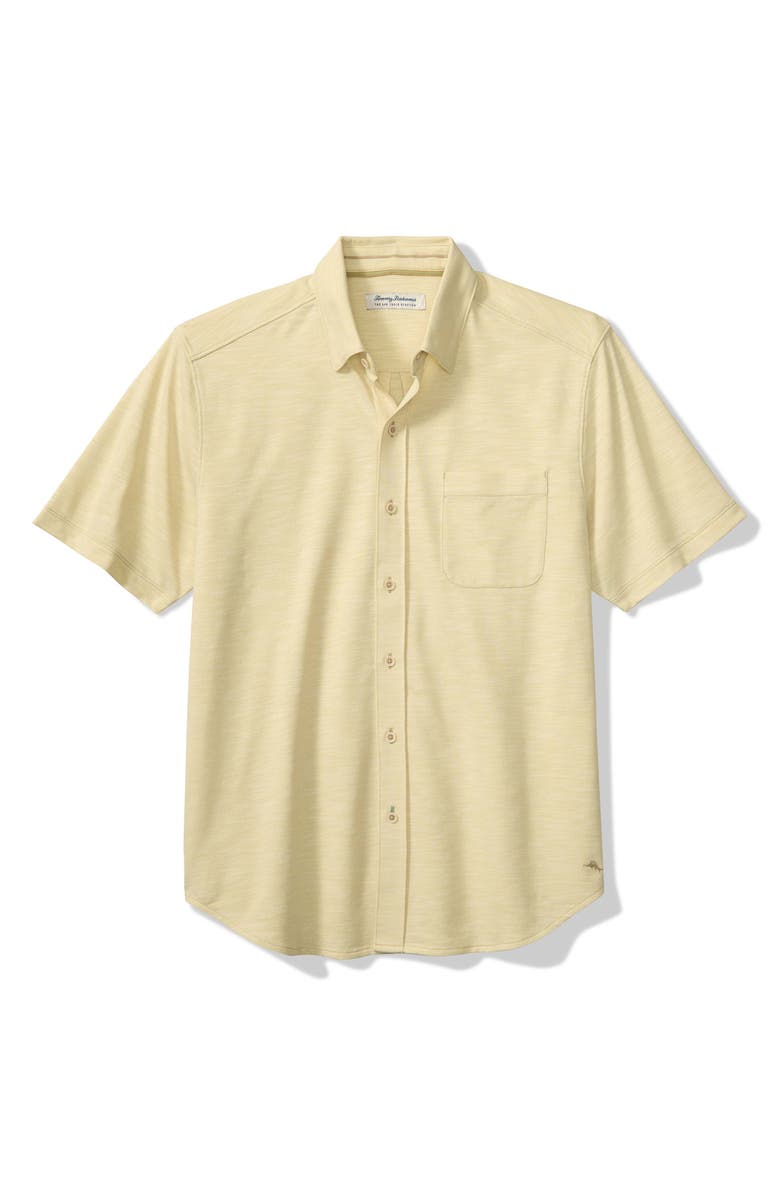 Tommy Bahama San Lucio Tides IslandZone<sup>®</sup> Short Sleeve Cotton Blend Button-Up Shirt, Main, color, Coconut Dream