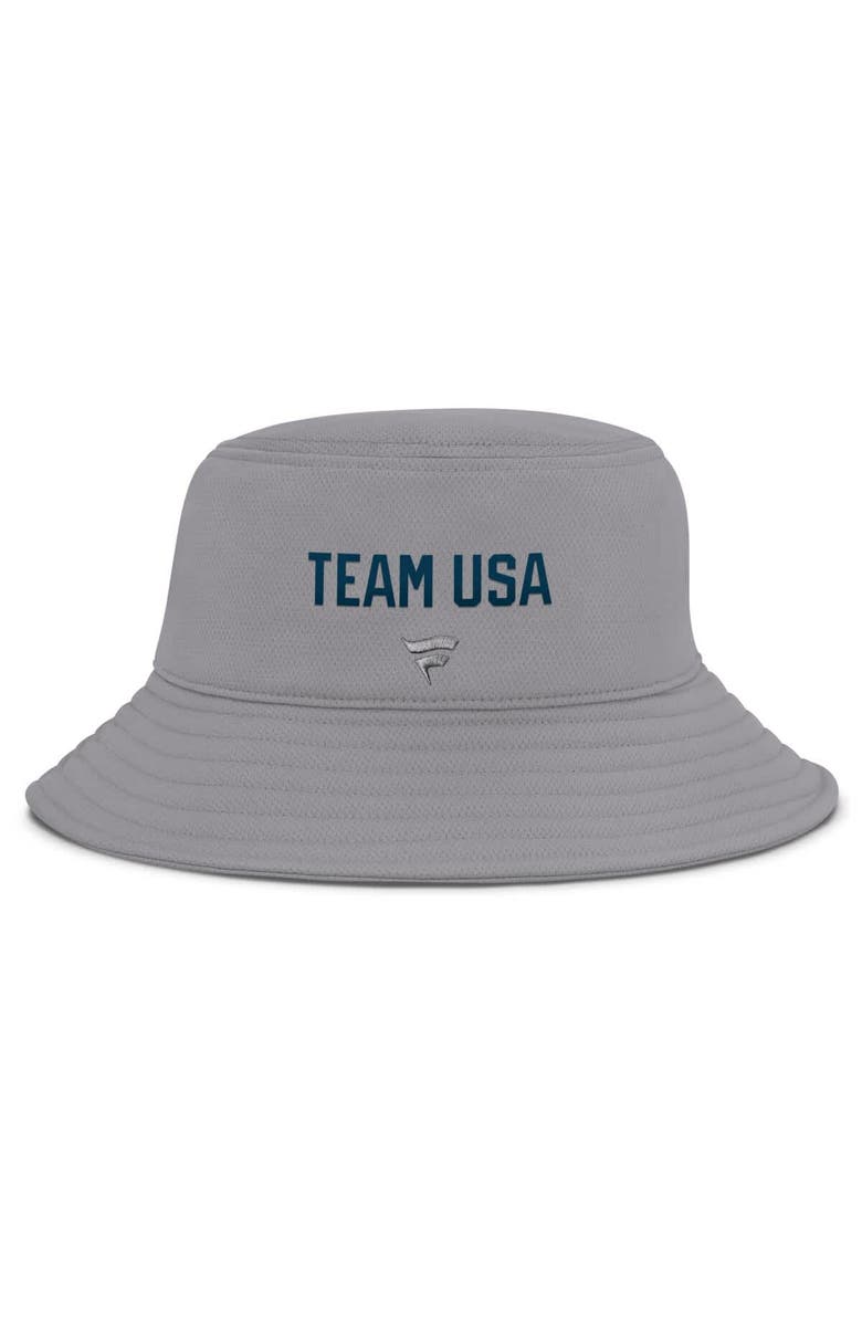 FANATICS Men's Fanatics  Gray Team USA Finesse Bucket Hat, Alternate, color, Gray