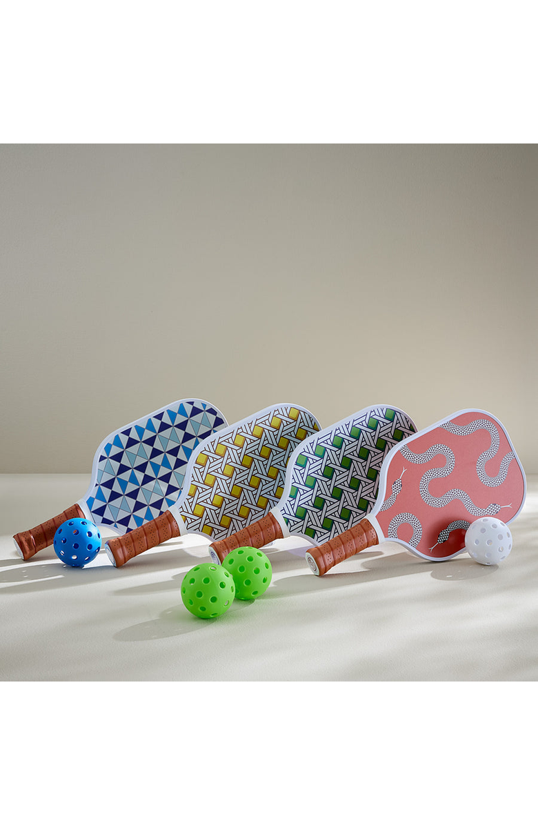 Jonathan Adler Basketweave Pickleball Set, Alternate, color, 