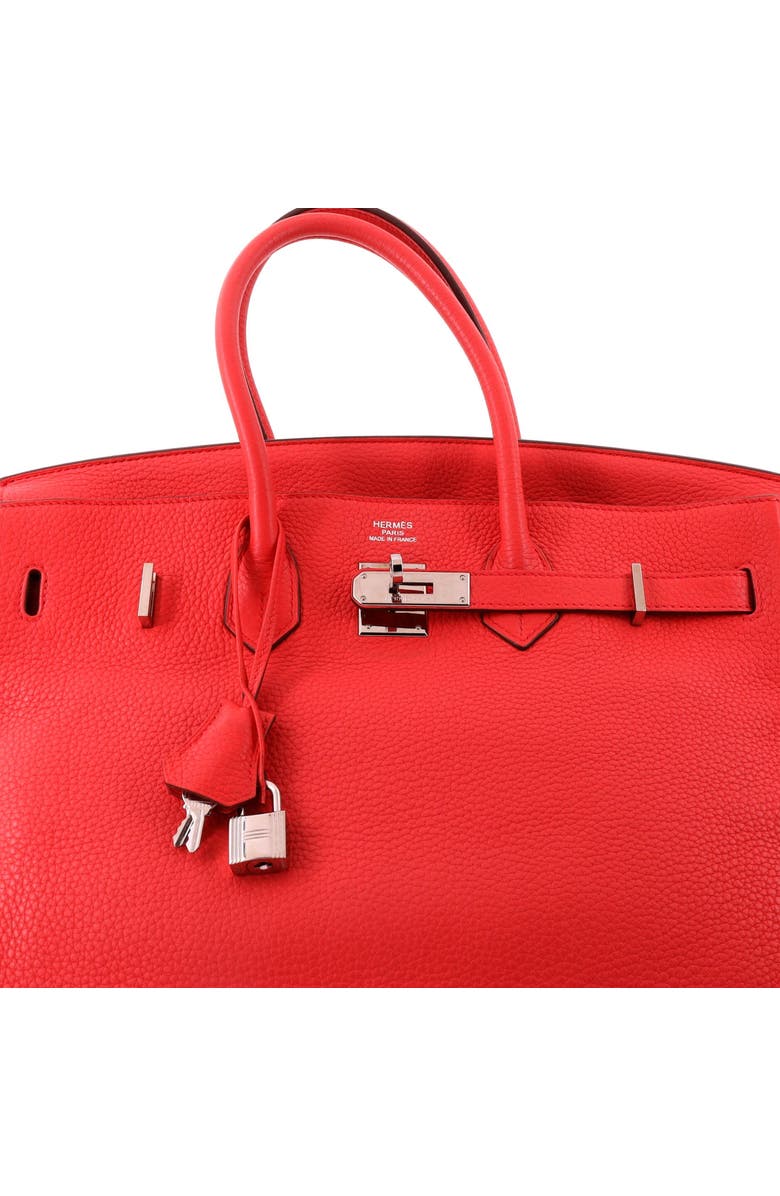 Pre-Owned Hermes Birkin Handbag Pink Clemence with Palladium Hardware 35, Alternate, color, Bougainvillier