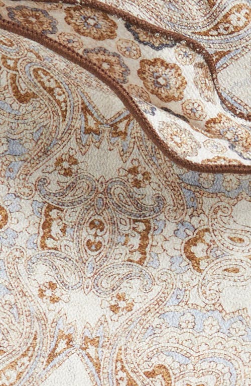 EDWARD ARMAH EDWARD ARMAH PERSIAN & MEDALLION PRINT REVERSIBLE SILK POCKET CIRCLE