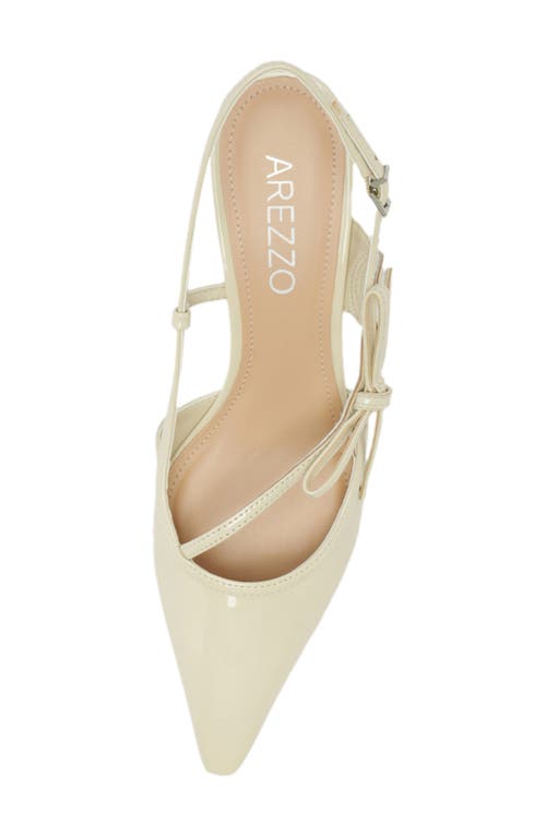 Arezzo Tessa Pointed Toe Slingback Pump In White