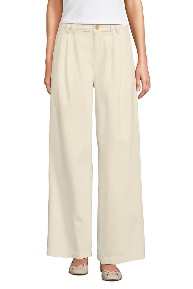 Lightweight Denim Mid Rise Pleated Slouchy Jeans, Alternate, color, Natural