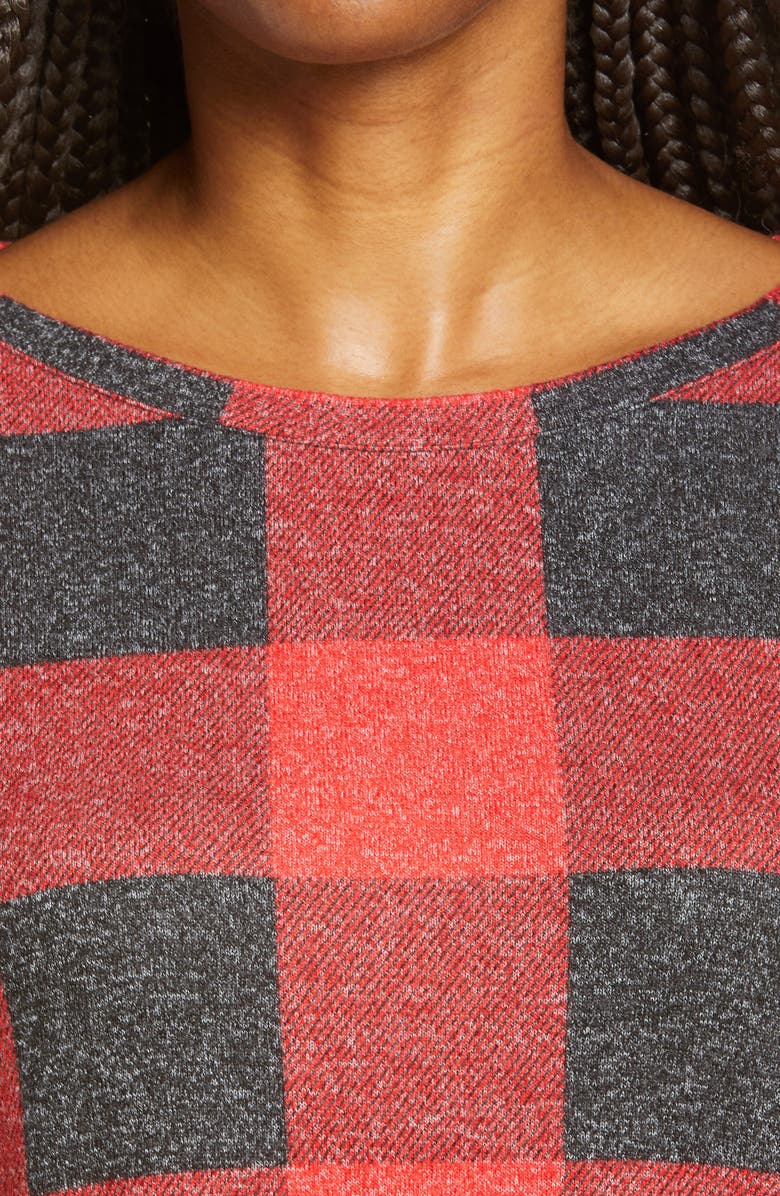 BP. Comfy Print Brushed Knit Pajamas, Alternate, color, 