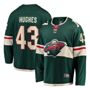 FANATICS Men's Fanatics Quinn Hughes Green Minnesota Wild Home Breakaway Jersey