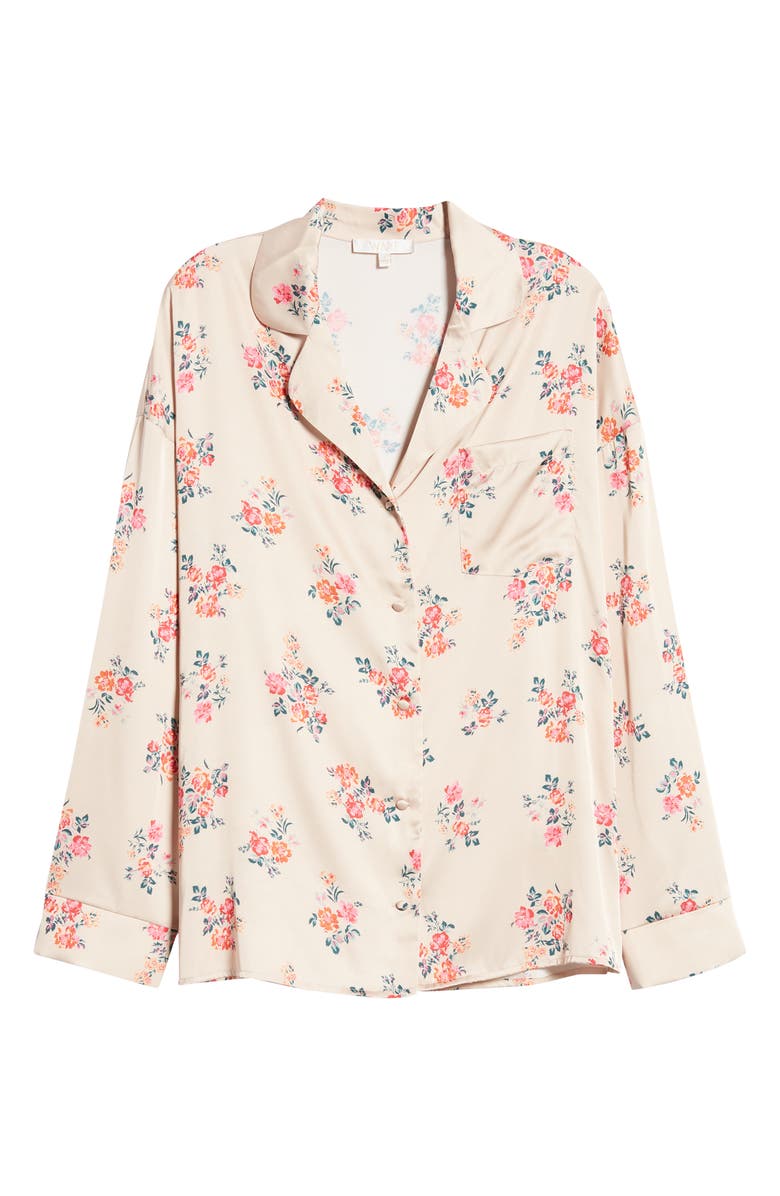 WAYF Women's Scottie Satin Pajama Top, Alternate, color, 